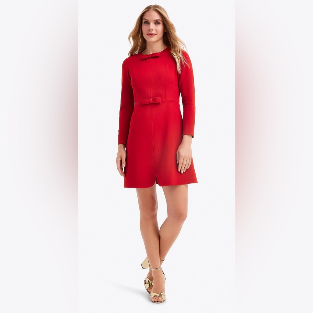 NWT Draper James Long-Sleeve Sadie Shift Dress in Ponte Size L